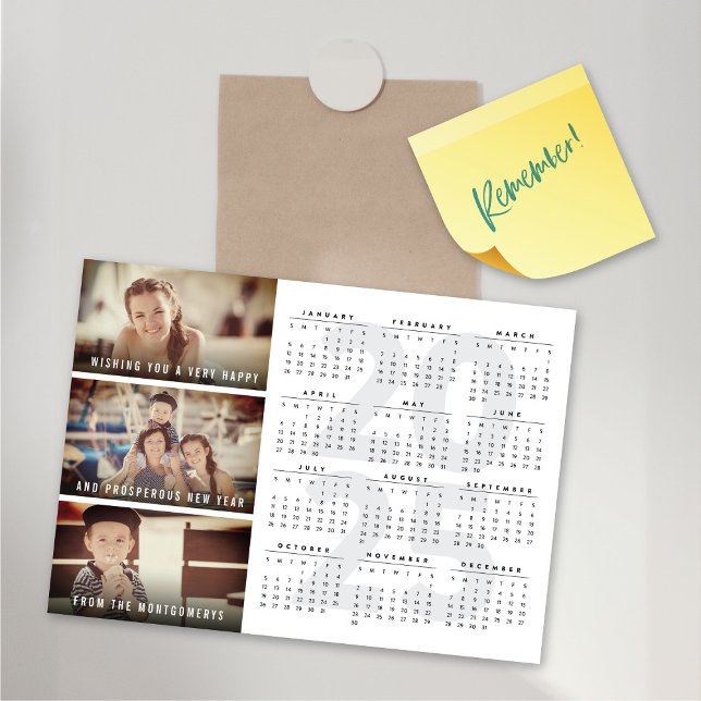 2025-kalender Gott nytt år Magnetiskt fotokort (2025 Calendar Happy New Year Magnetic Photo Card @ fat_fa_tin)