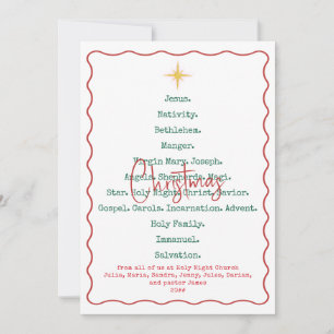 2025 Kalender - jultomten Jesus Religiösa Julkort