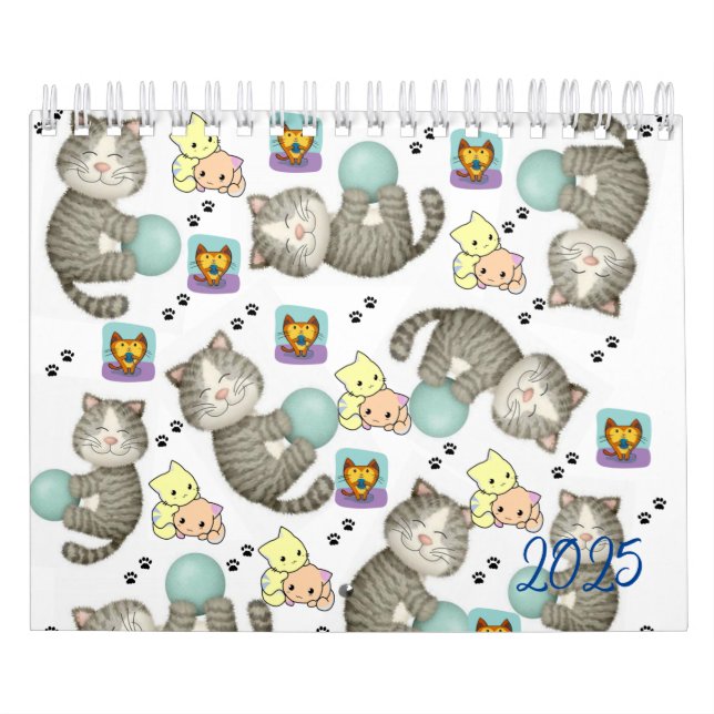 2025 Kalender Katt Kitten Whimsical (Omslag)