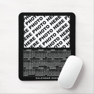 2025 Kalender Lägg till 1 Vågrät Foton Mousepad Musmatta