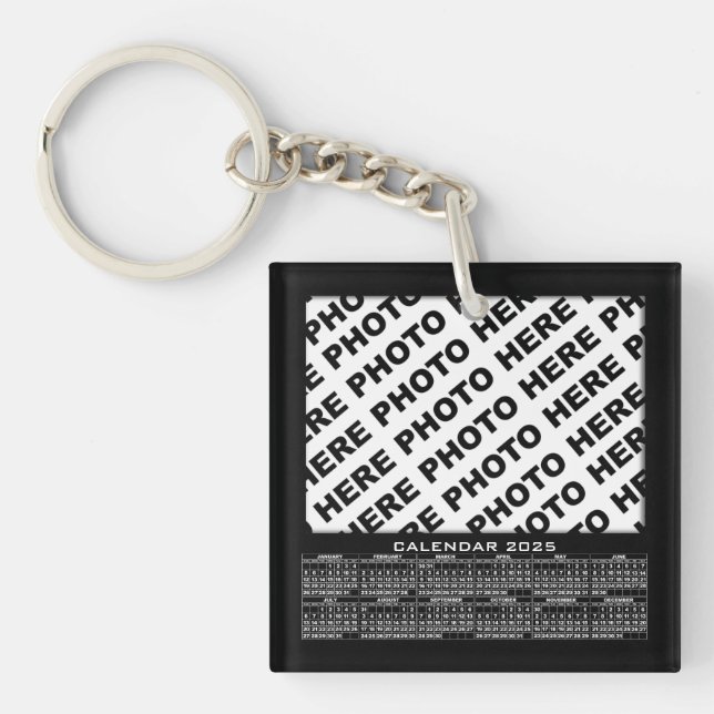 2025 Kalender Lägg till 3 fotonyckelkedja (Framsidan)