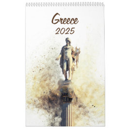 2025 Kalender med foton på Grekland