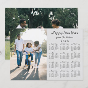 2025 Kalender Modern Grått 2 Photo Gott nytt år Julkort