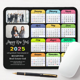 2025 - kalender - nyår, företag 2 - färgstark musmatta