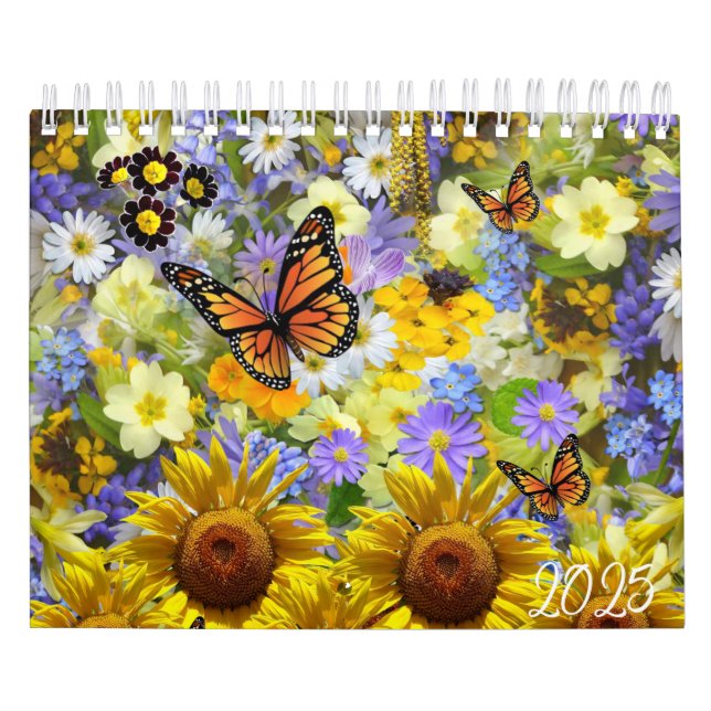 2025 - Kalender Solrosblomma - fjäril (Omslag)