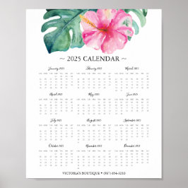 2025 Kalender Tropical Small Business Promo Poster