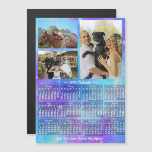 2025 Kalenderår Boho Watercolor 3 Anpassningsbar F Magnetisk Inbjudningskort