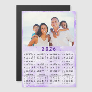 2025 Kalenderfamiljens foto Lila Fridge Magnet