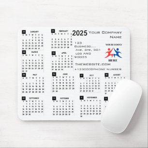 2025 Kalenderföretags Logotyp och text Musmatta