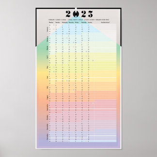 2025 Kalendern - Mån Planner Affisch