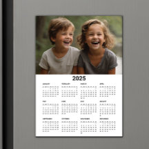 2025 Kalenderns moderna, minimalistiska familjefot