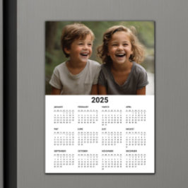 2025 Kalenderns moderna, minimalistiska familjefot