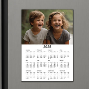 2025 Kalenderns moderna, minimalistiska familjefot