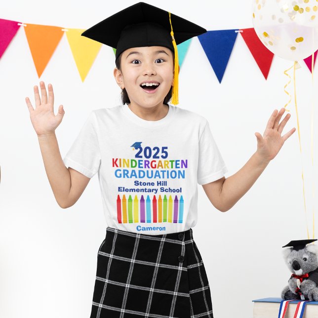 2025 Kindergarten Student Cute Crayon Anpassningsb T Shirt (Skapare uppladdad)