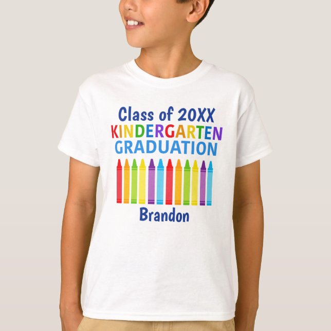 2025 Kindergarten Studenten Anpassningsbar Student T Shirt (Framsida)