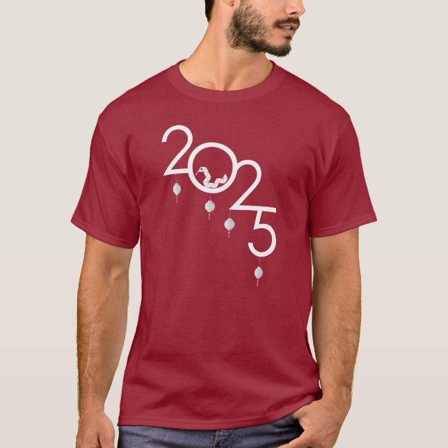 2025 Kinesisk nyårsnake T Shirt (Framsida)