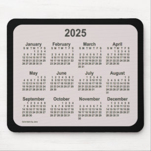 2025 La Boca on Black Calendar av Janz Two Tone Musmatta