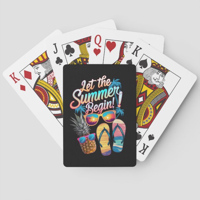 2025 Låt Sommaren Börja 2025 Sommarlov Casinokort (Baksidan)