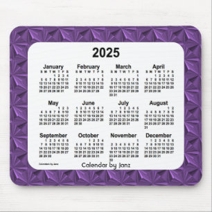 2025 Lila Diamonds Calendar av Janz Mouse Pad Musmatta