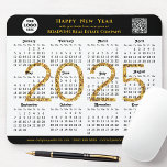 2025-Logotypen för företag QR Modern Black Simple Musmatta<br><div class="desc">2025 Calendar Business Logotyp, QR-kod Modern Black Guld Glitter Mouse Pad. Alla texterna är i förväg ordnade så att du enkelt och snabbt kan anpassa dig med dina egna detaljer. Önska er alla ett Glad helg och ett nytt Fantastisk! För många andra kortutformningar, gå till: (Business Helgdagskort) https://www.zazzle.com/collections/119095696689680604 (Business Magnetic...</div>