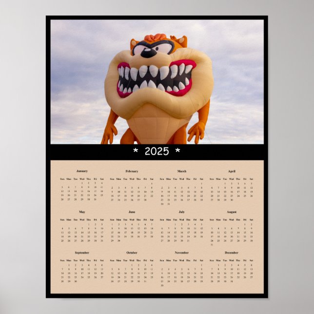 2025-Luftballongens väggkalender Poster (Framsidan)