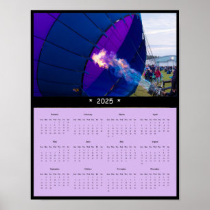 2025-Luftballongens väggkalender Poster
