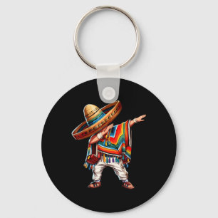 2025 Lycklig Mexikanska pojken Dabbing Poncho Cinc Nyckelring