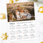 2025 Magnetic Calendar Anpassningsbar Family Photo<br><div class="desc">2025 Magnetic Calendar Anpassningsbar Family Photo. Lägg till ditt foto och skapa perfekt Magnetic Calendar!</div>