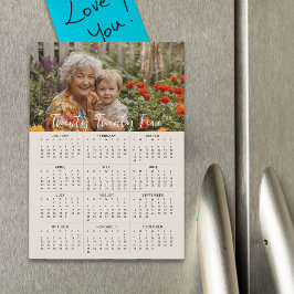 2025 Magnetisk fotokalender - Fullt 5x7-kort Magnetisk Inbjudningskort