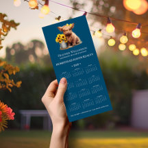 2025 Magnetisk konturkalender/blå