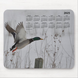 2025 Mallard i flygkalender av Janz Mouse Pad Musmatta