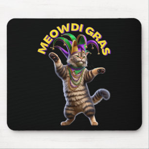 2025 Matching Manar Womans Funny Meowdi Gras Cat M Musmatta