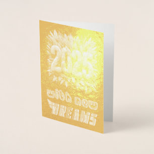 2025 med nya drömmar folierat kort