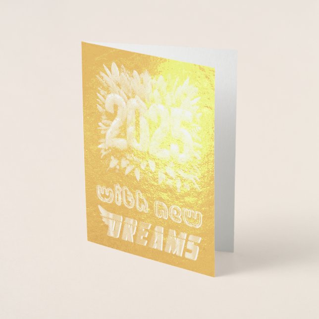 2025 Med Nya Drömmar Folierat Kort (Framsida)