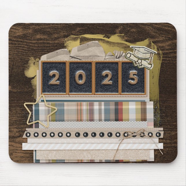 2025 Metall-titt,Grad Cap,Diploma, Star, Papper, B Musmatta (Framsidan)