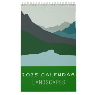 2025 Minimalistisk landskapskalender Kalender