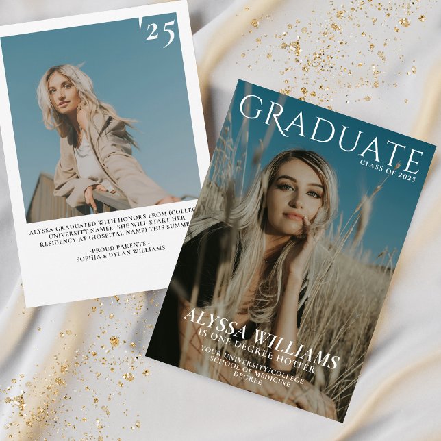 2025 Modern College Student Magazine Cover Photo Meddelande (Skapare uppladdad)