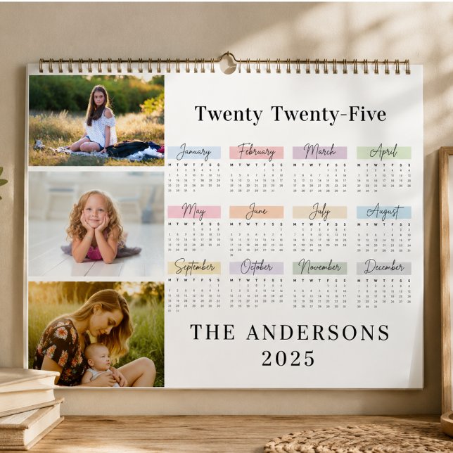 2025 Modern Familj 4 Foto Collage Anpassad  Musmatta (2025 Modern Family 4 Photo Collage Custom Mouse Pad)