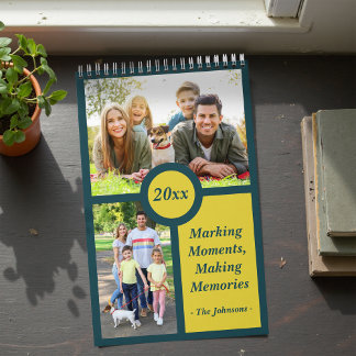 2025 Modern familjefoton och text med minimalistis Kalender