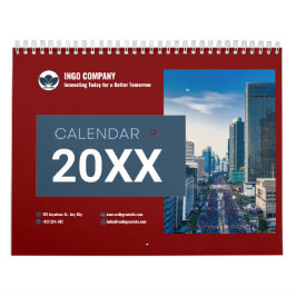 2025 Modern fotoväggkalender för skriptfamiljen Kalender