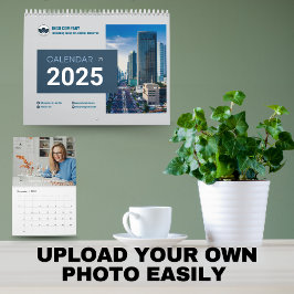 2025 Modern fotoväggkalender för skriptfamiljen Kalender