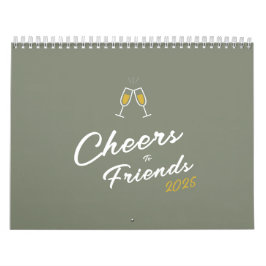 2025 Modern kompisar - månatlig fotokollage Kalender