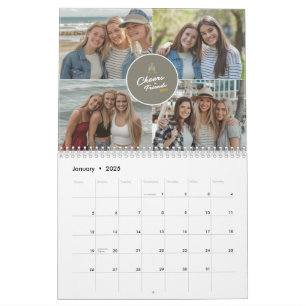 2025 Modern kompisar - månatlig fotokollage Kalender
