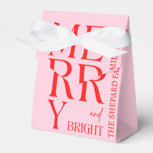 2025 Modern Merry and Bright Red Rosa Jul Presentaskar