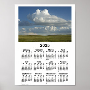 2025 Nebraska Sandhills Kalender av Janz Poster