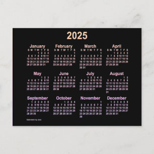 2025 Neon Ipanema Mini Kalender av Janz Vykort