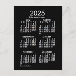 2025 Neon White 6 Month Mini Calendar från Janz Vykort