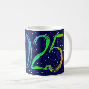 2025 - ny årshandling hälsning kaffemugg