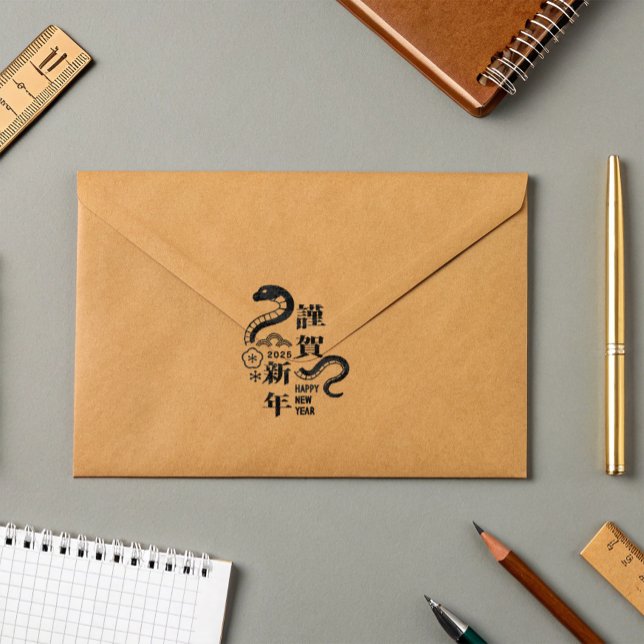 2025 Nyår för snake Flower Lycklig Stämpel (Skapare uppladdad)