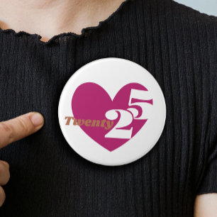 2025 nyår kärlek tjugofem 25 märke knapp